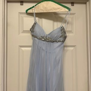 Light blue floor length gown-perfect for prom or formal event.